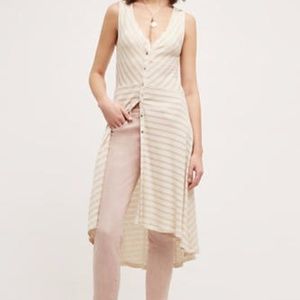 Anthropologie Postage Stamp Sandstripe Vest